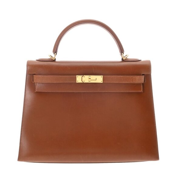 HERMES Kelly 32 Outer stitch 2WAY Noisette hand bag - Picture 1 of 10